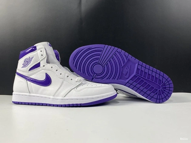 Bmlin Shoes Purple Court Jordan1 CD0461- Retro 3748 EasyMatch 1026